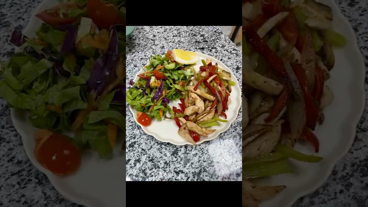 Evde restoran tabağı yaptım Tavuk Fajita  #tavadaekmek #yemektarifleri