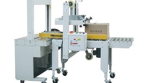 Fully automatic carton sealing and strapping machine for box tape sealer and strapper system