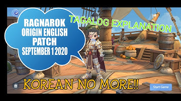 ragnarok origin english patch september 1, 2020 (TAGALOG)