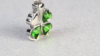 Marlary stainless steel Beautiful Four Leaf Clover flower cremation jewelry