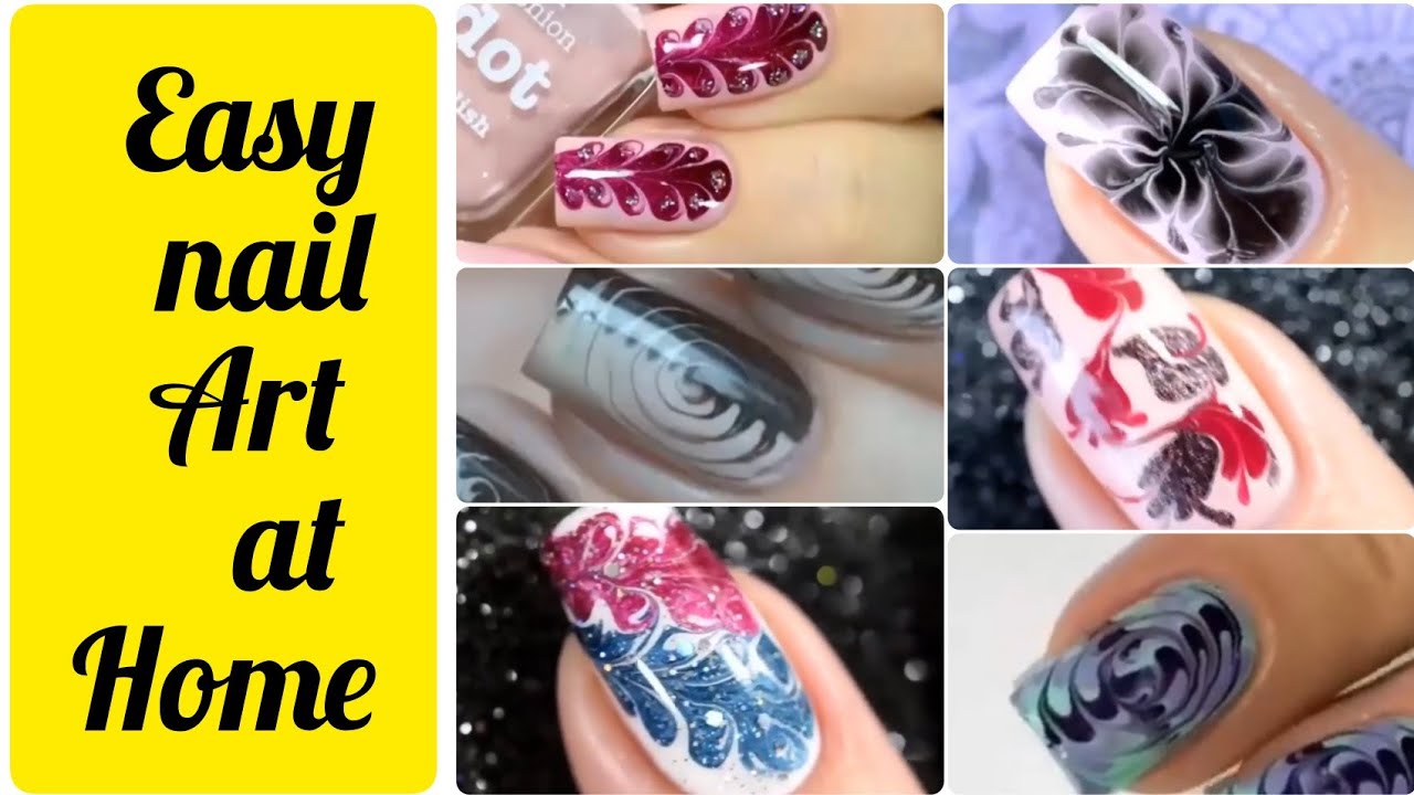 Easy nail art at home/ nail paint designs/ how to make nail paint ...