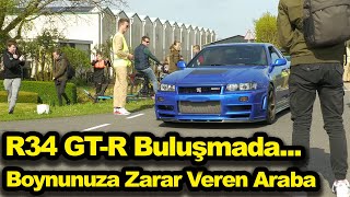 Maviş Ortamlara Girmeye Başlıyor... R34 GT-R V-spec Araç Buluşmasında | Japonic