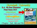 FYUGP 5th Sem EDUCATION (Major/Minor)EDU0500104 Important Question Answer 2025 /Ch-3,4,5/Part 2 /G.U