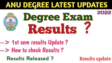 Degree results update ANU Degree 1st sem results update released