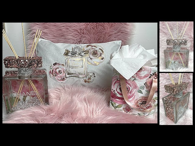 DIY DOLLAR TREE CHANEL INSPIRED PERFUME BOTTLE DIFFUSER & DECOR, GLAM  ROMANTIC DECOR