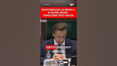 Bosak o ustawie Lewicy: Gniot!