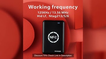 RFID Copier Duplicator 13.56mhz Key fob NFC Smart Card Reader Writer 125KHz Encrypted Programmer USB