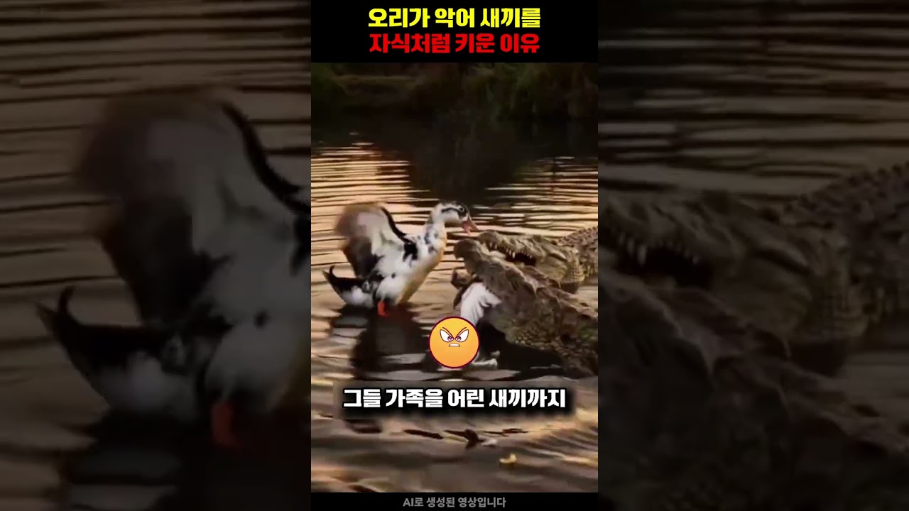 오리가 악어 새끼를 자식처럼 키운 이유