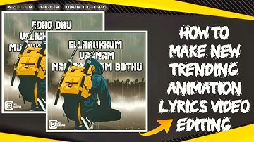 How to make new trending animation lyrics video editing tutorial in tamil | Powerdirector Tutorial |
