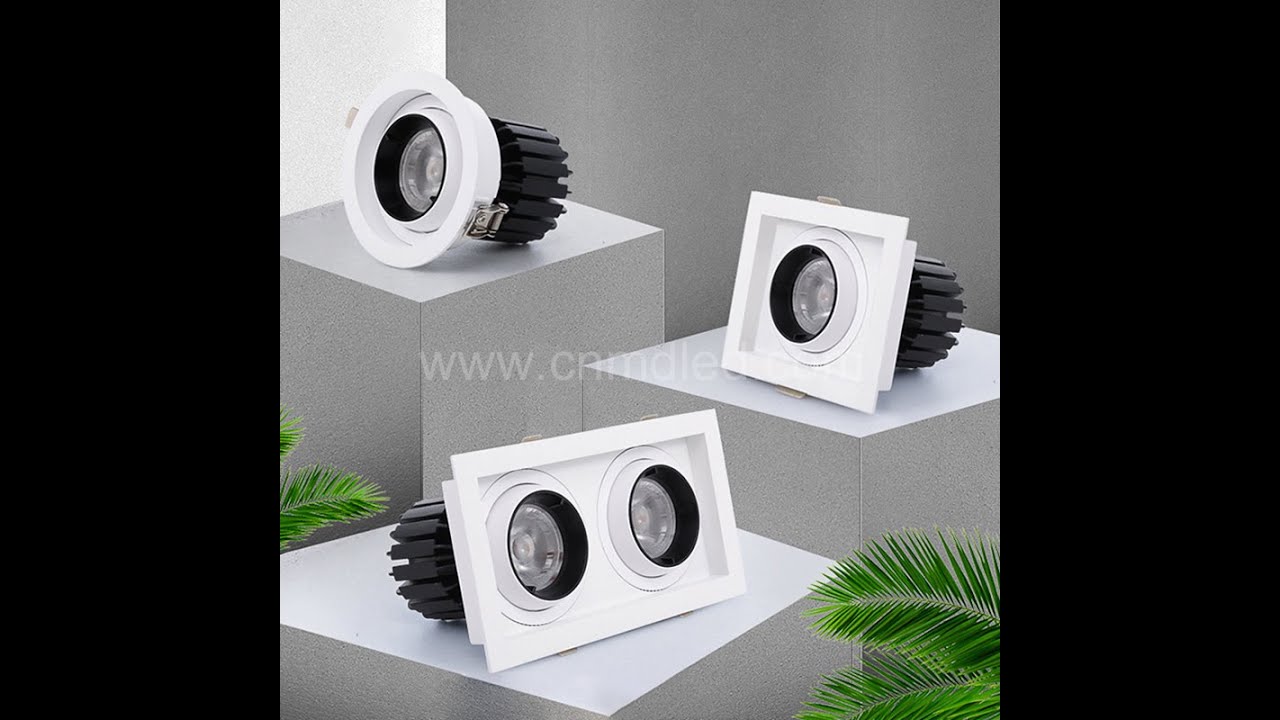 Anti-glare Recessed LED Spotlight COB Single Head Double Head Ceiling Grille Down Lamp ForHome,Hotel