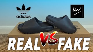 REAL VS FAKE! Adidas YEEZY SLIDE ONYX I Kickwho VS Adidas