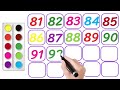 Numbers 81 to 100 |Learn Numbers 81 to 100|Learn Numbers with colours 010305