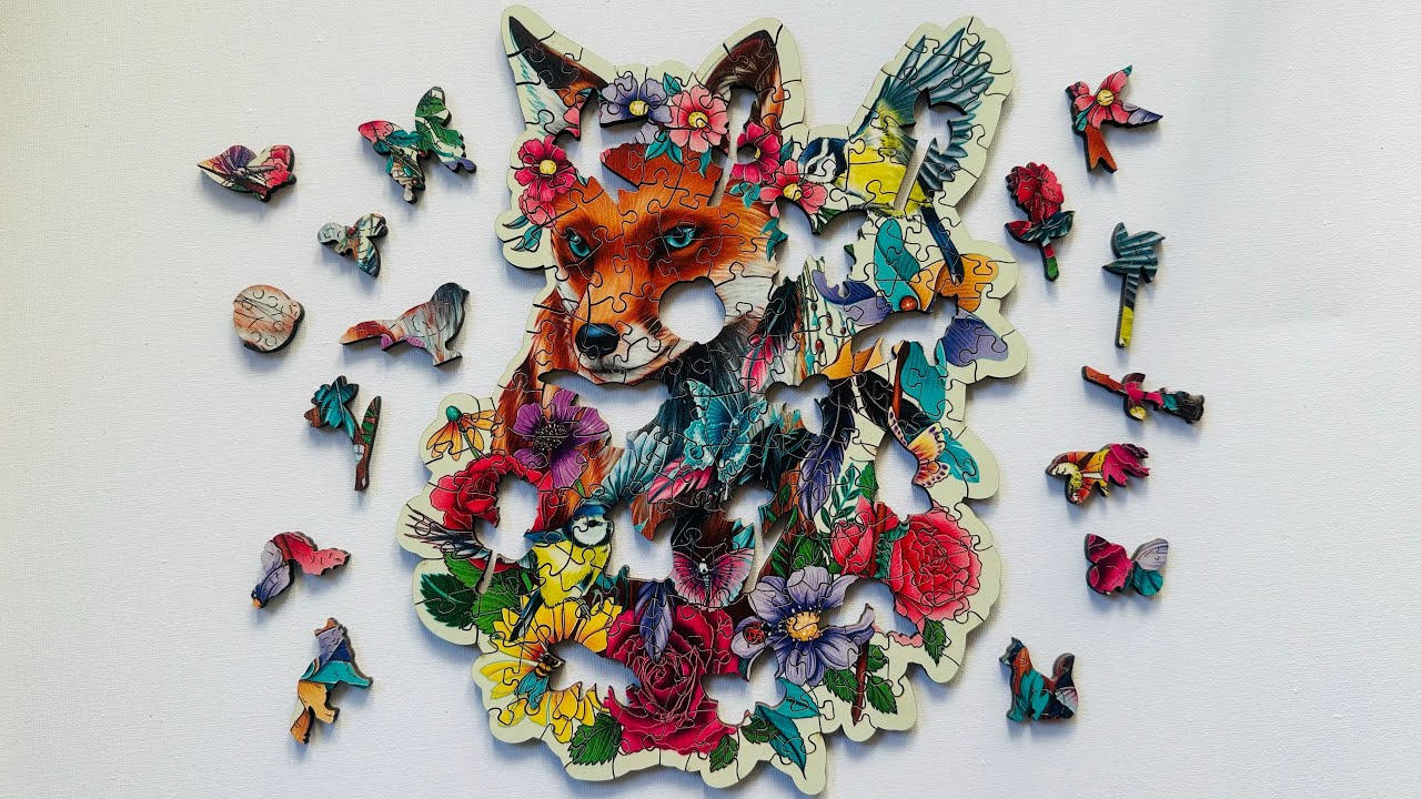 Colorful Fox Wooden 150 Pieces Puzzle 🧩 Placement a Figure Pieces # ...