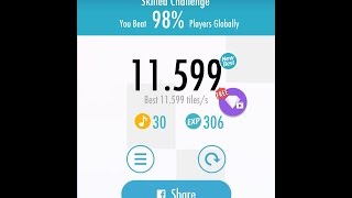 Piano tiles 2 | My world record attempt | 11.599 tiles/s