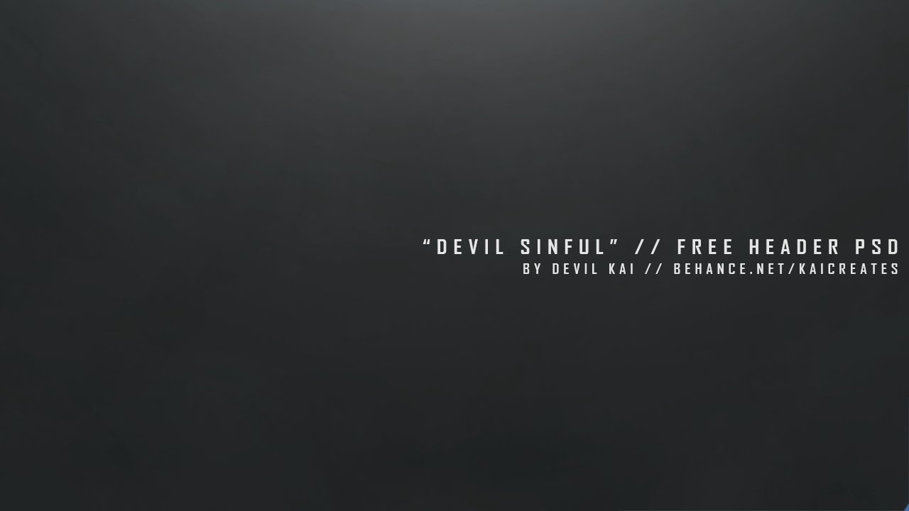 DEVIL SINFUL | FREE TWITTER HEADER PSD | BY DEVIL KAI