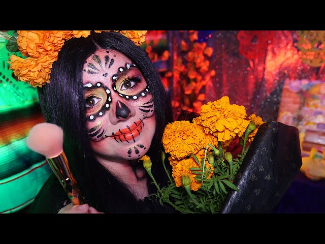 ASMR en Español  🌼 La Catrina te Maquilla Para Dia de Muertos ROLEPLAY 🌼 Duerme Rápido 💤