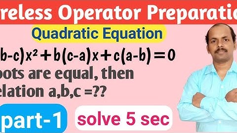 Wbp Wireless Operator Mains Preparation || Quadratic Equation Short Tricks | Wireless operator Maths