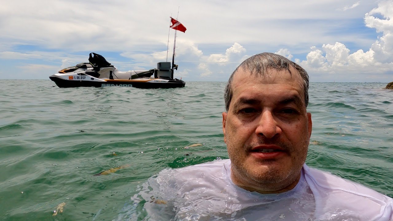 Jet ski Fishing & Snorkeling in Biscayne Bay Sea Doo Fish Pro, Miami