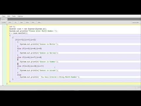 Write a program to enter the month number and print the season according to the criteria