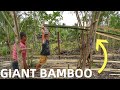 GIANT FILIPINO BAMBOO SURPRISE - Working Land And Fish Pond Party (Davao, Mindanao)