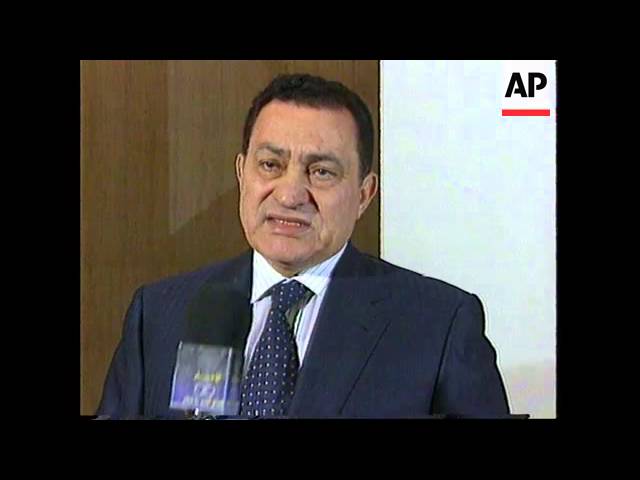 Egypt - Mubarak reaction to UN deal with Iraq class=