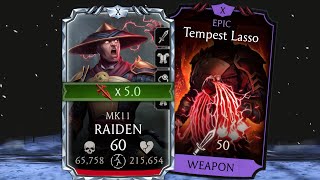 Mk11 Raiden With Tempest Lasso (epic) Elder Tower Survivor Gameplay Mk Mobile
