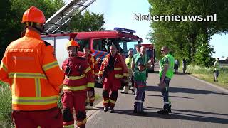 Zeer grote brand varkenshouderij in Groningse Mussel