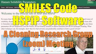 SMILES Code and HSPiP - Cleaning Research Group Meeting 11/23/2020