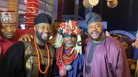 IBRAHIM CHATTA IN WAR COSTUME AT FEMI ADEBAYO JAGUN JAGUN MOVIE PREMIERE