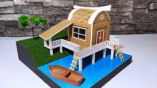 DIYHOW TO MAKE A HOUSE FROM CARDBOARD #70 RIVER HOUSE