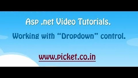 Dropdown control in ASP.net with C# using visual studio.