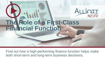 The Role of a First-Class Finance Function