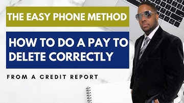 Collections Pay To Delete | Pay To Delete Charge Off | Fast