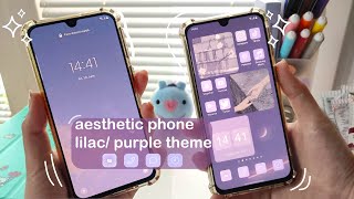how to make your phone aesthetic | lilac/ purple aesthetic theme | android phone screenshot 3