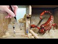 Monster scorpion lurks in egyptian tomb diorama polymer clay