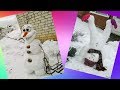 Делаем фигуры из снега Оригинальные и Прикольные Снеговики
