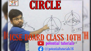 Circle ICSE Board class 10th (exercise 15.1)