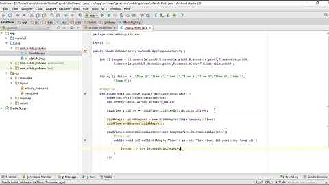 Android Studio GridView Implementation & onItemClick Listener