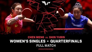FULL MATCH | CHEN Meng vs SHIN Yubin | WS QF | #SingaporeSmash 2024
