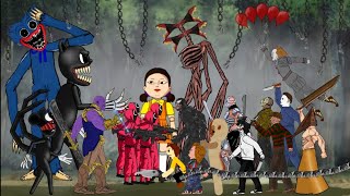 Squid Game Vs Cartoon Cat, Cartoon Mouse Vs IT Pennywise, Chucky, Freddy, Venom, Thanos + More [DC2]