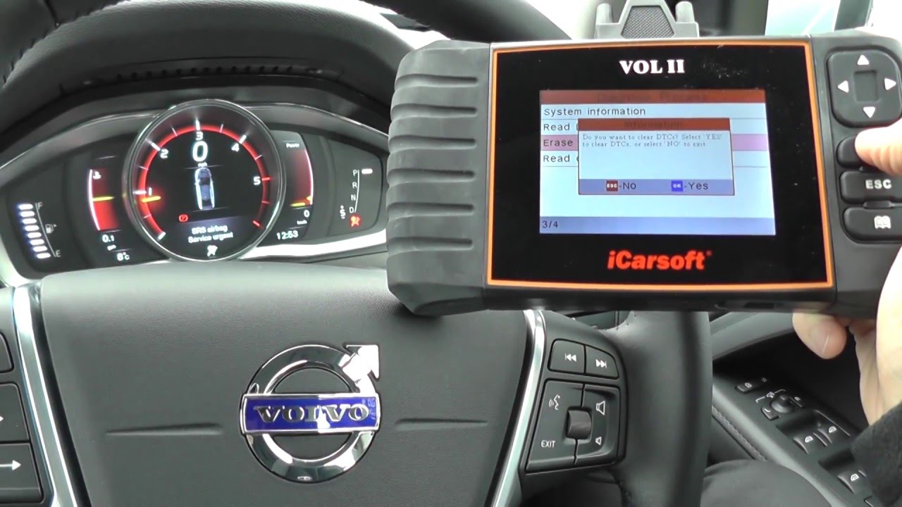 iCarsoft VOL II Turn Off Volvo S80 SRS Airbag Light YouTube