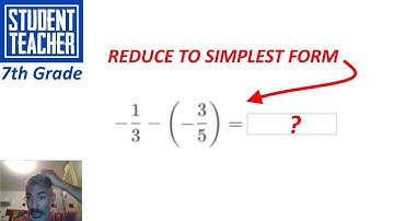 Adding and Subtracting Negative Fractions - 7th Grade Math