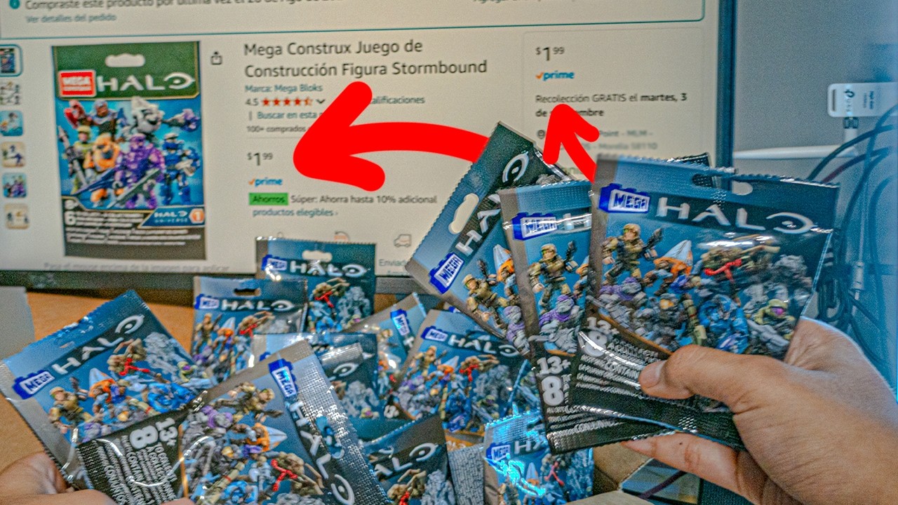 COMPRE muchos SOBRES en AMAZON muy BARATOS de HALO MEGA - HALO MEGA CONSTRUX