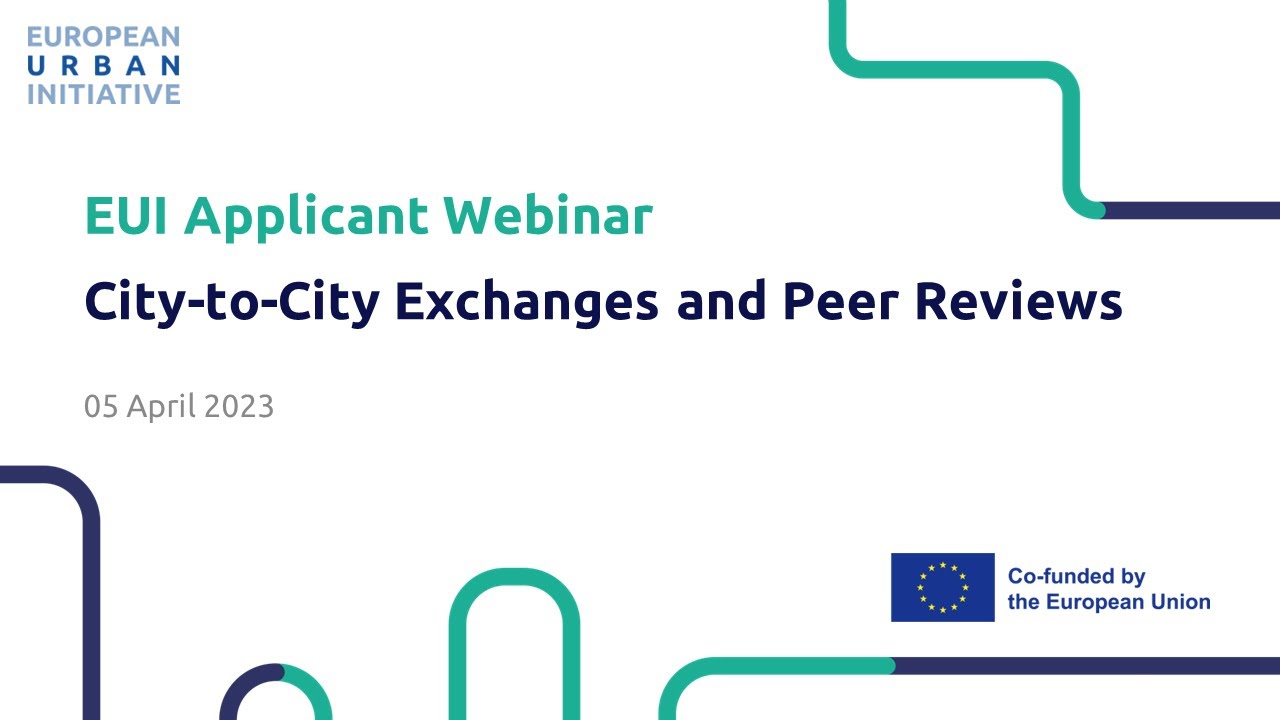 1st Applicant webinar for City-to-City exchanges and Peer reviews - EUI