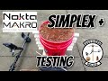 Nokta Makro Simplex Depth Testing with the bucket - SP24 Coil - METAL DETECTING
