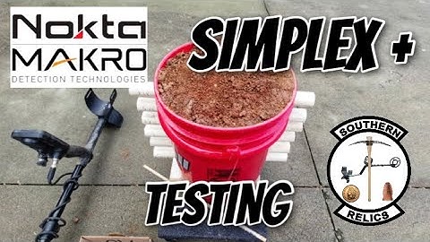 Nokta Makro Simplex Depth Testing with the bucket - SP24 Coil - METAL DETECTING