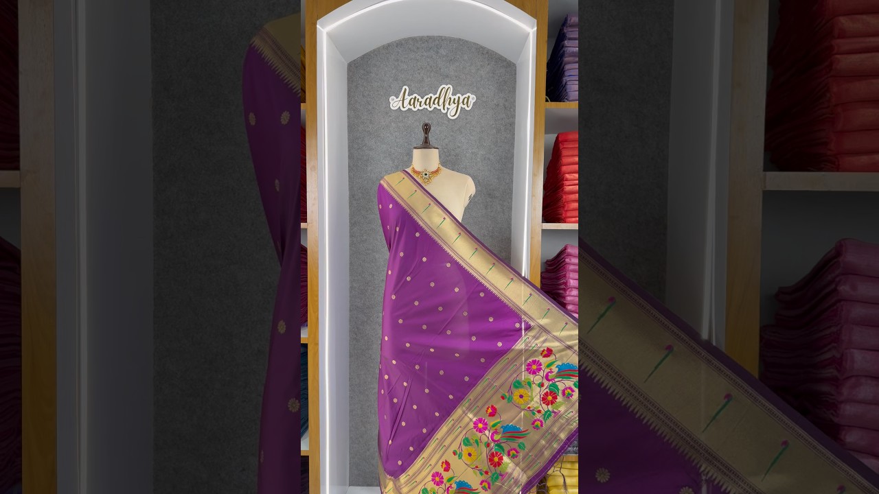 Pure Paithani Silk Weaving Zari Paithani Duppata