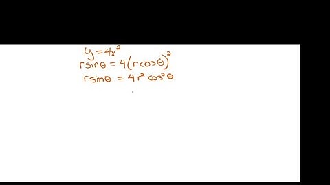 For the following exercises, convert the given Cartesian equation to a polar equation. y=4 x^2
