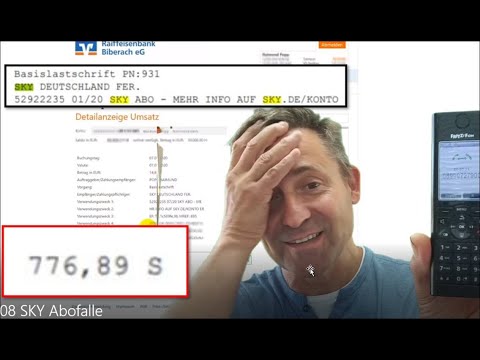 SKY Abofalle Betrug: Abbuchungen vom Konto ohne Registrierung-Email Anmeldung Bestätigung bei Sky.de