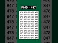 Are you a genius? Take this focus test and find 487! #Shorts